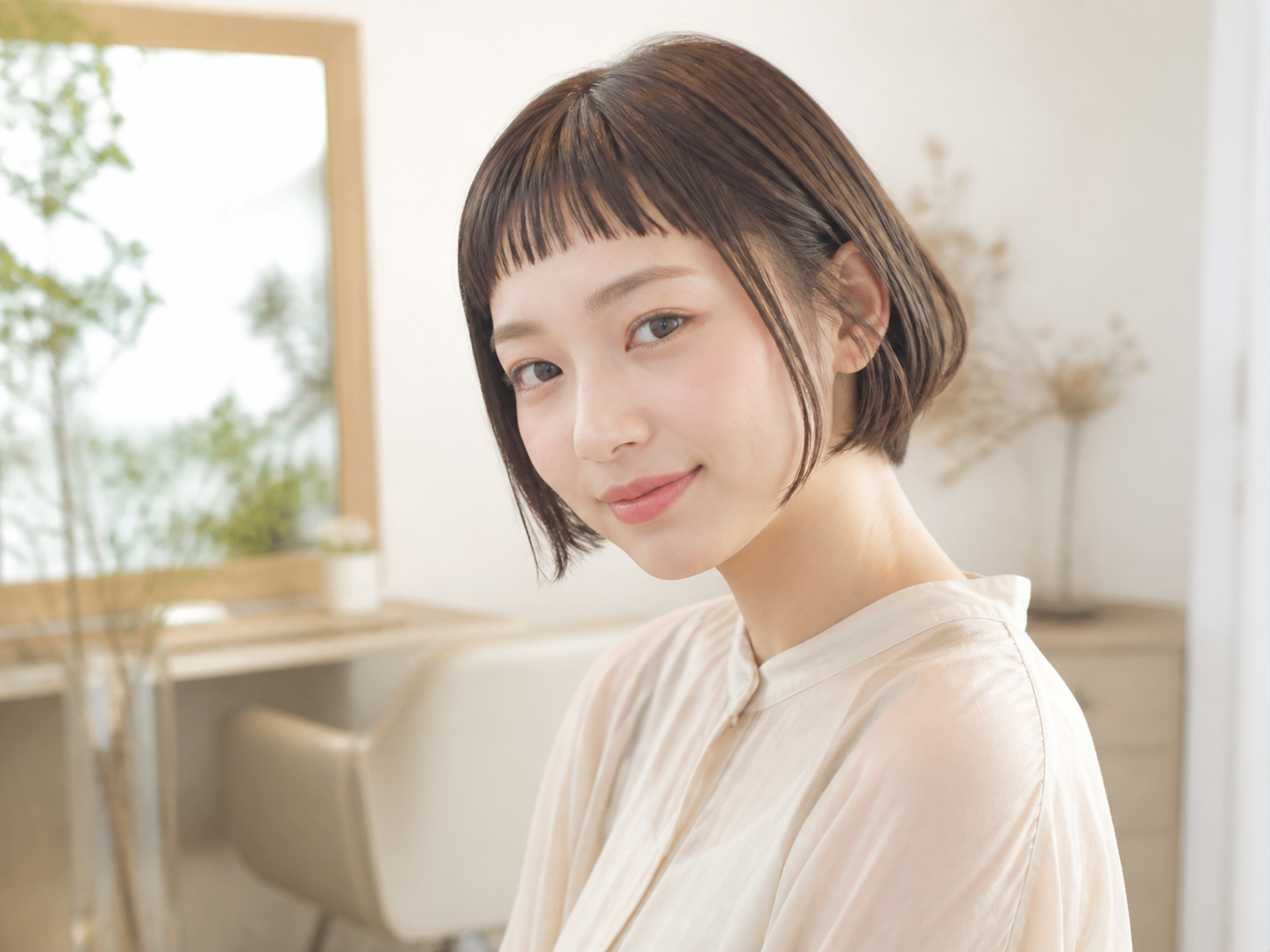 ショートバングの施術事例
